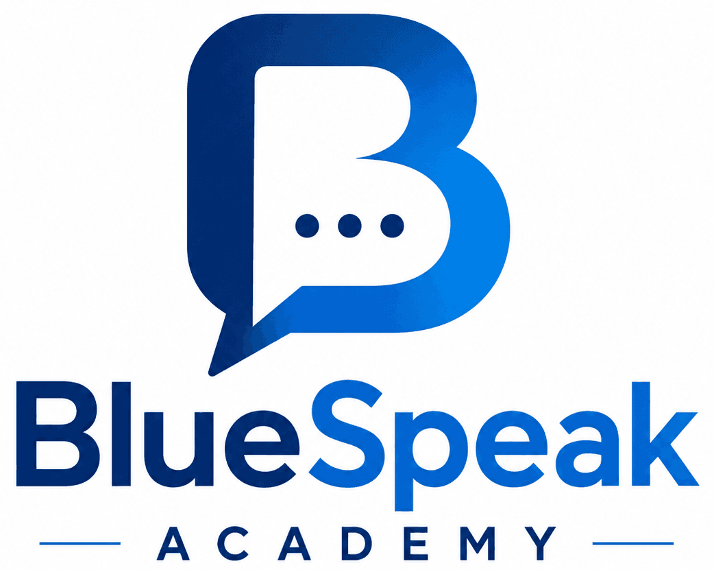 BlueSpeak Academy — Your English Starts Here.